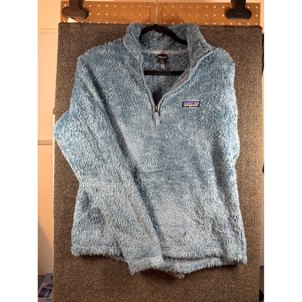 Patagonia Los Gatos Quarter-Zip Pullover Womens Medium Blue Fleece Jacket